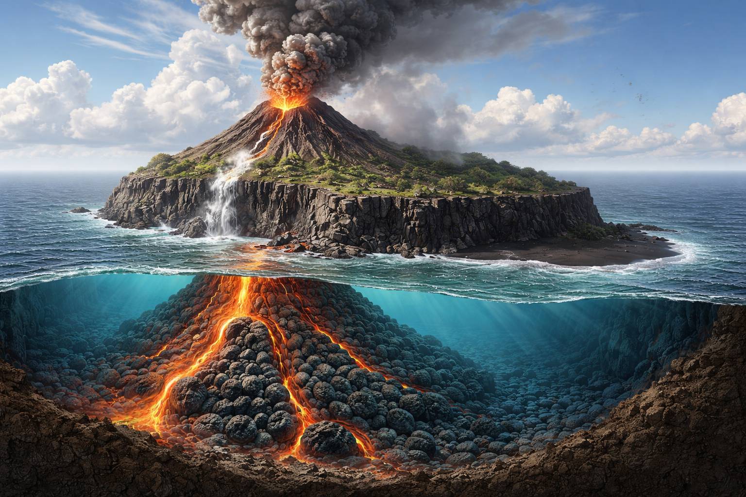 ¿Cómo nace una isla volcánica? Del fondo del mar a la superficie paso a paso